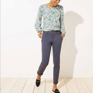 NWT Loft girlfriend chino pants - Size 12 (Gray)